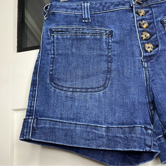 Pilcro by Anthropologie High-Rise Slim Button Fly Denim Shorts Size 25 - Picture 6 of 12